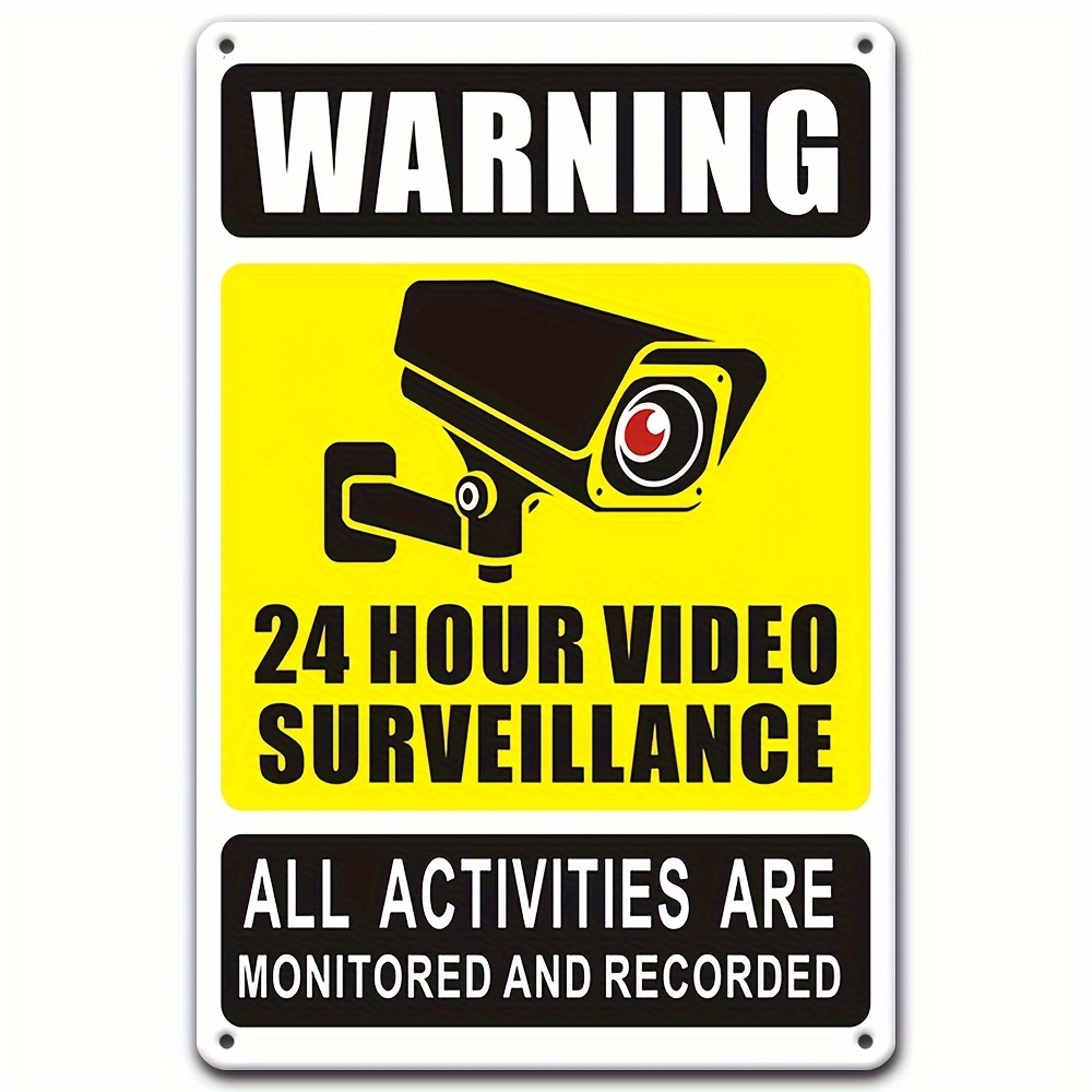 Home Improvement And Hardware - 24/7 Video Surveillance Warning Sign -