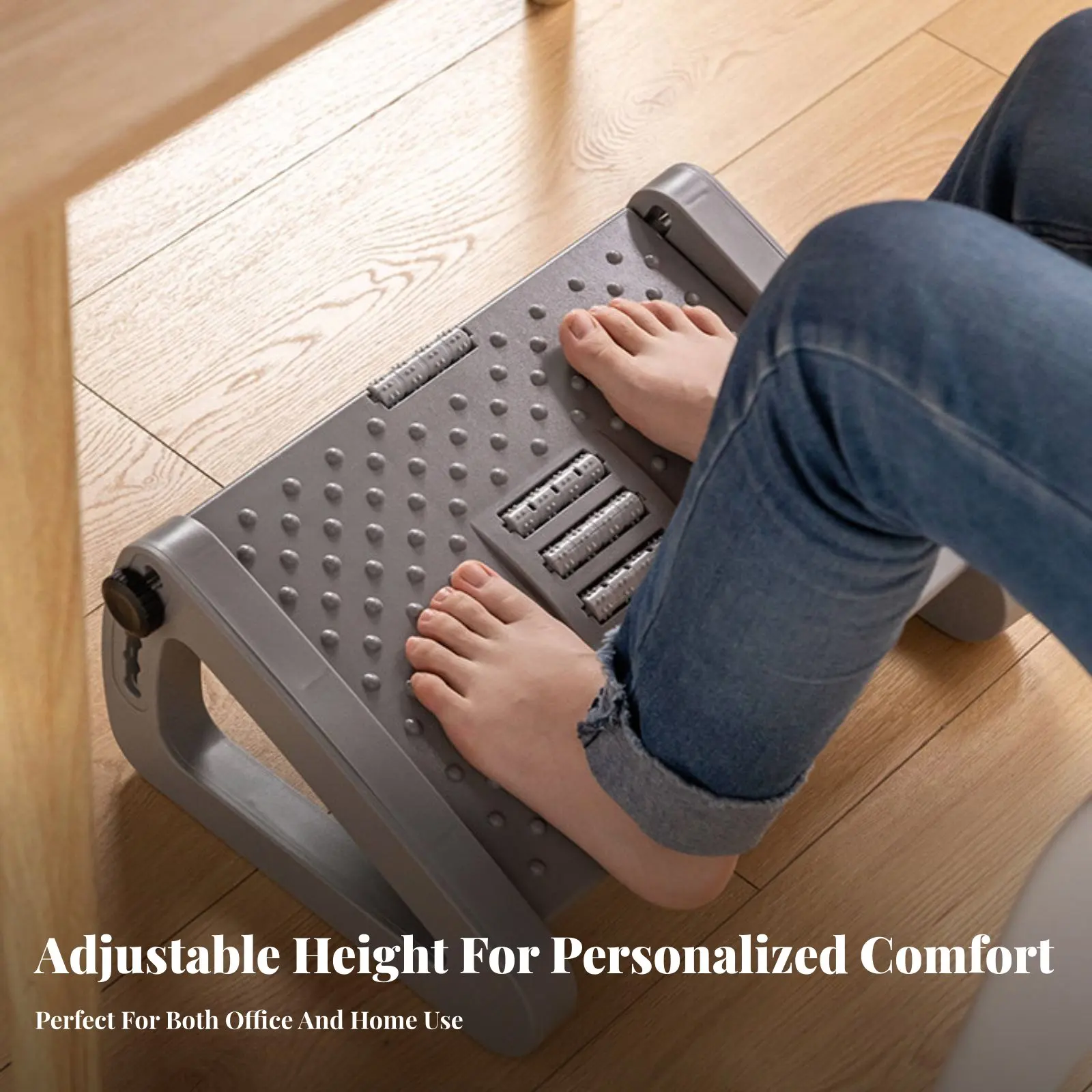 Home Improvement Retail - Adjustable Desk-Side Footrest Improves Posture Foot